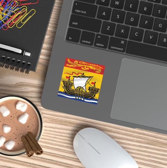 New Brunswick Flag Vinyl Sticker | 2x2 | Made in Canada - PhiloPerse