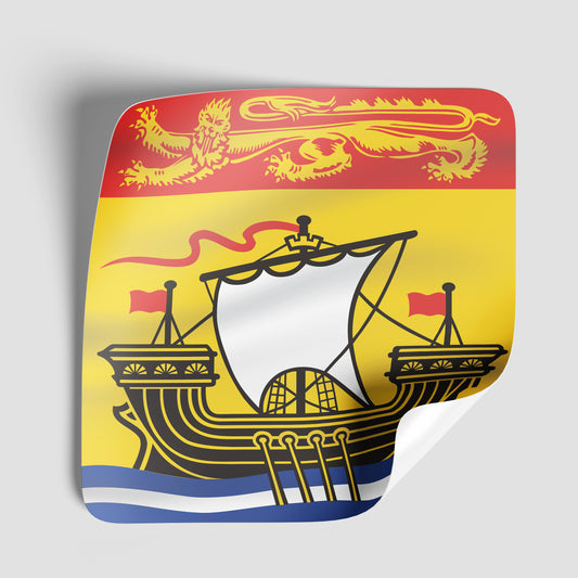 New Brunswick Flag Vinyl Sticker | 2x2 | Made in Canada - PhiloPerse
