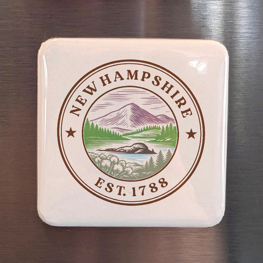 New Hampshire Magnet | The Granite State | 2×2 | Made in Canada - PhiloPerse