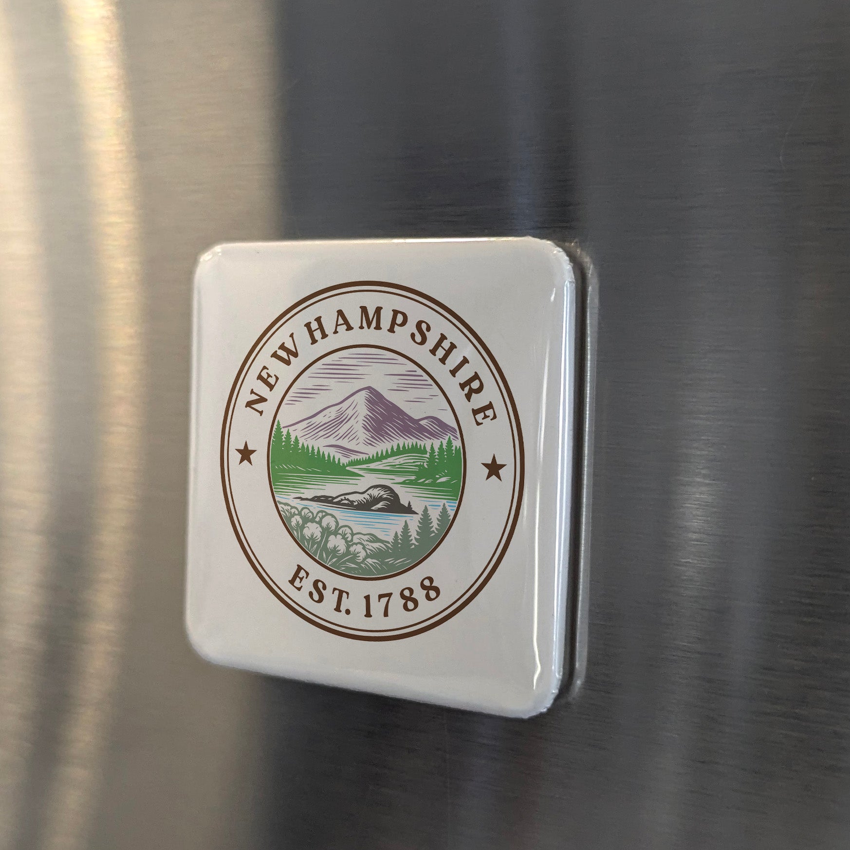 New Hampshire Magnet | The Granite State | 2×2 | Made in Canada - PhiloPerse