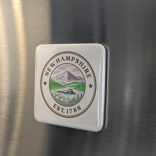 New Hampshire Magnet | The Granite State | 2×2 | Made in Canada - PhiloPerse