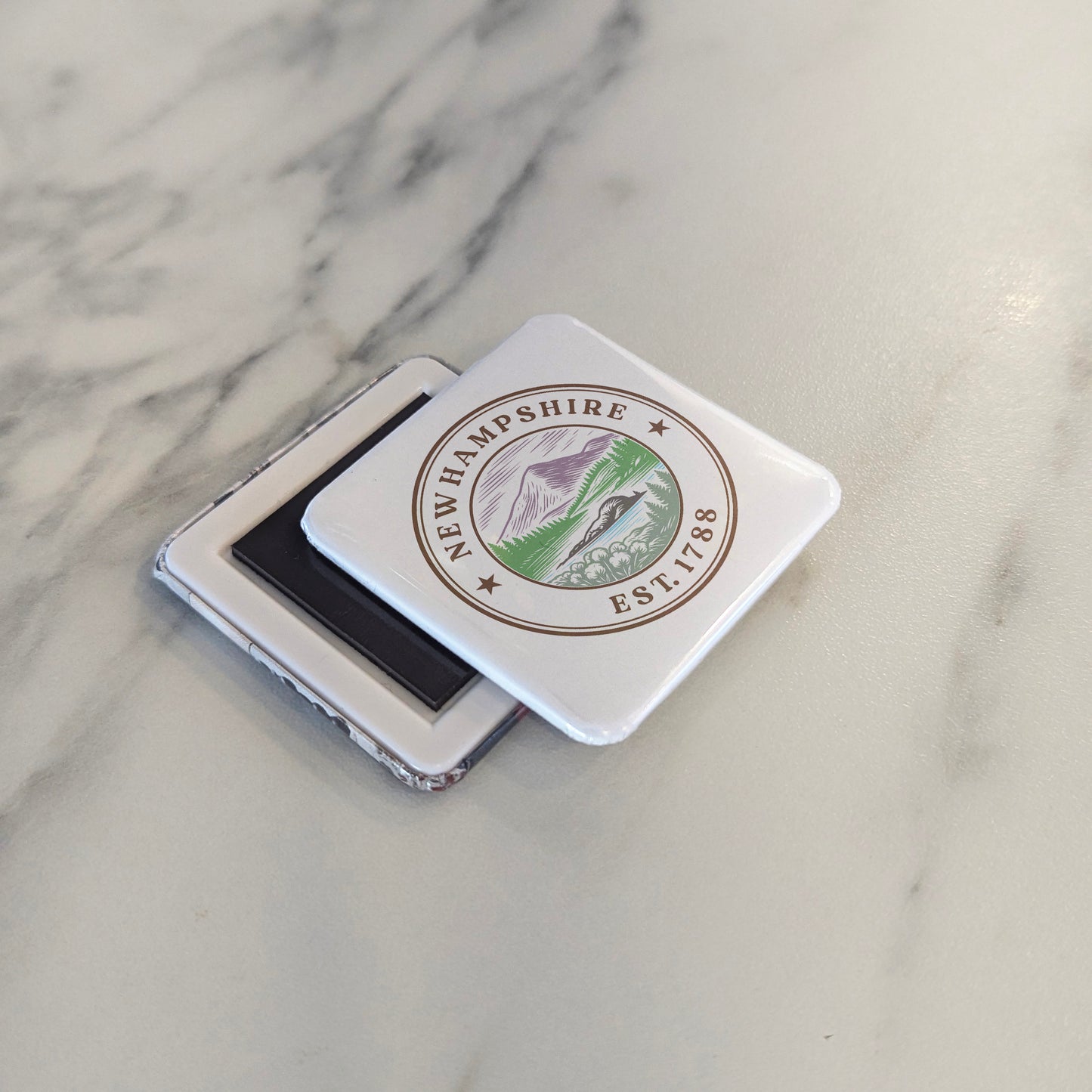 New Hampshire Magnet | The Granite State | 2×2 | Made in Canada - PhiloPerse