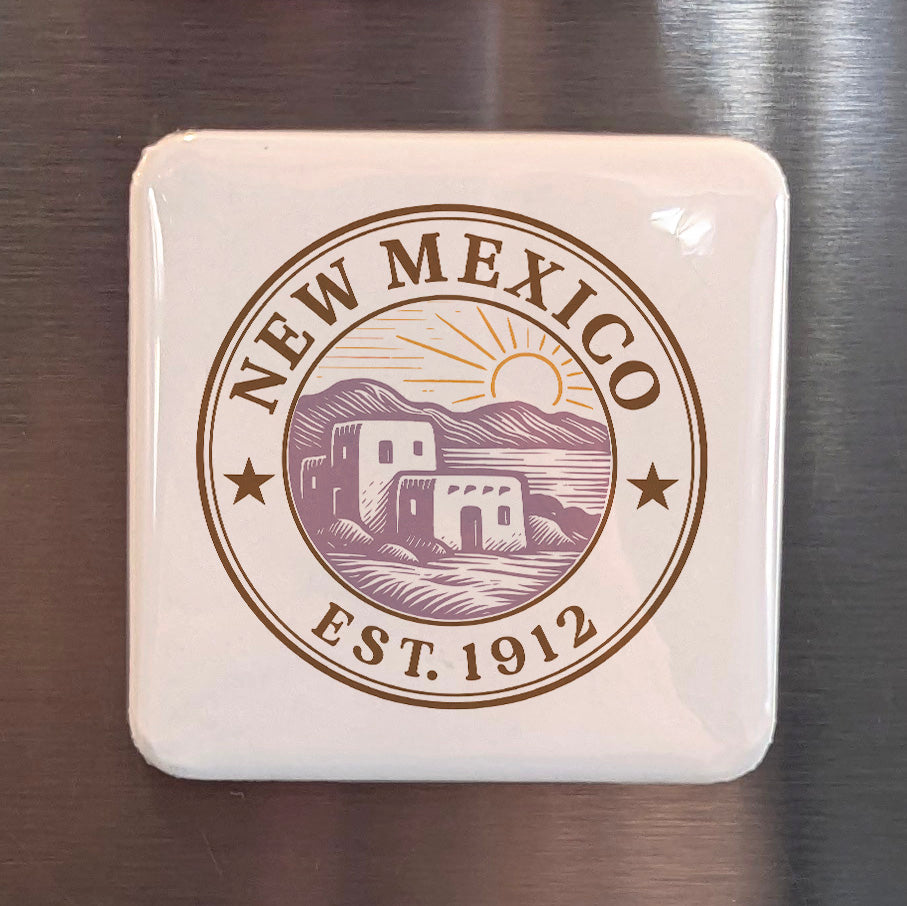 New Mexico Magnet | The Land of Enchantment | 2×2 | Made in Canada - PhiloPerse