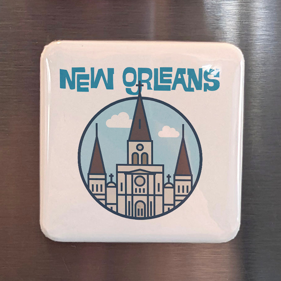 New Orleans Louisiana Magnet | Crescent City | 2×2 | Made in Canada - PhiloPerse