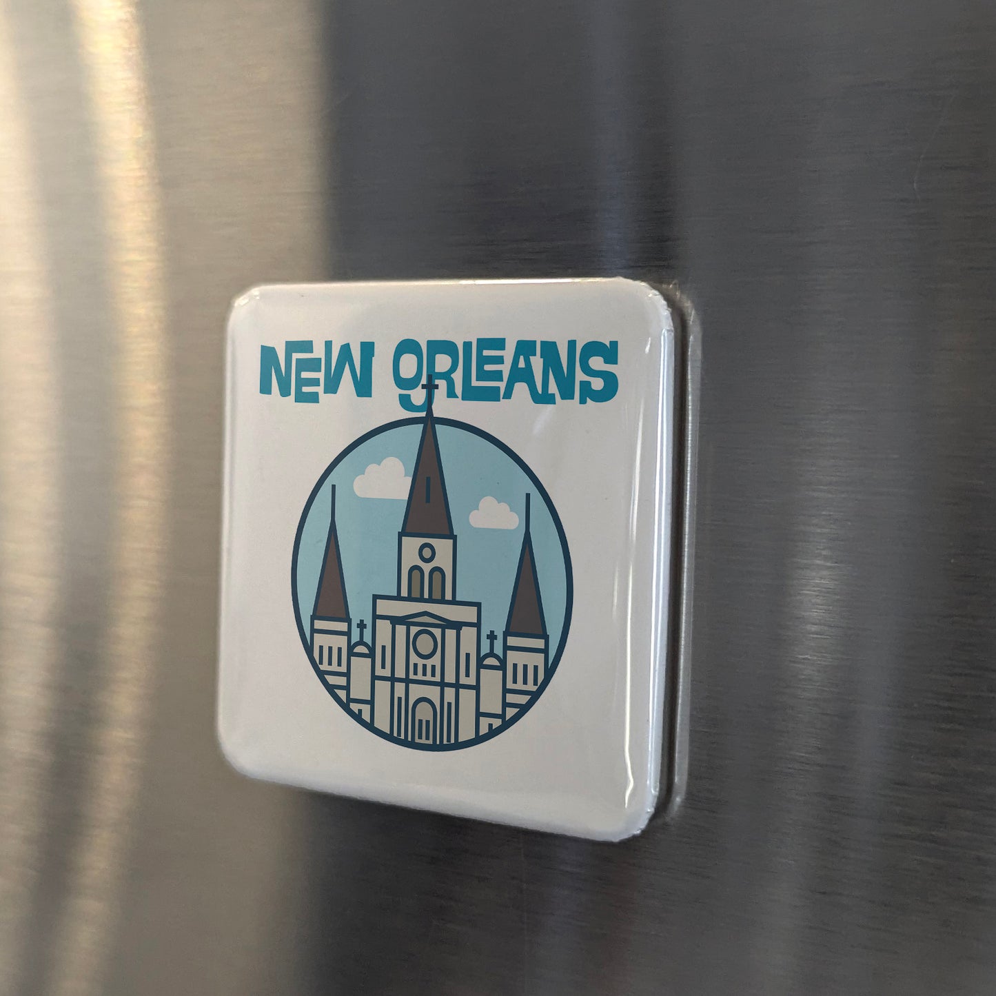 New Orleans Louisiana Magnet | Crescent City | 2×2 | Made in Canada - PhiloPerse