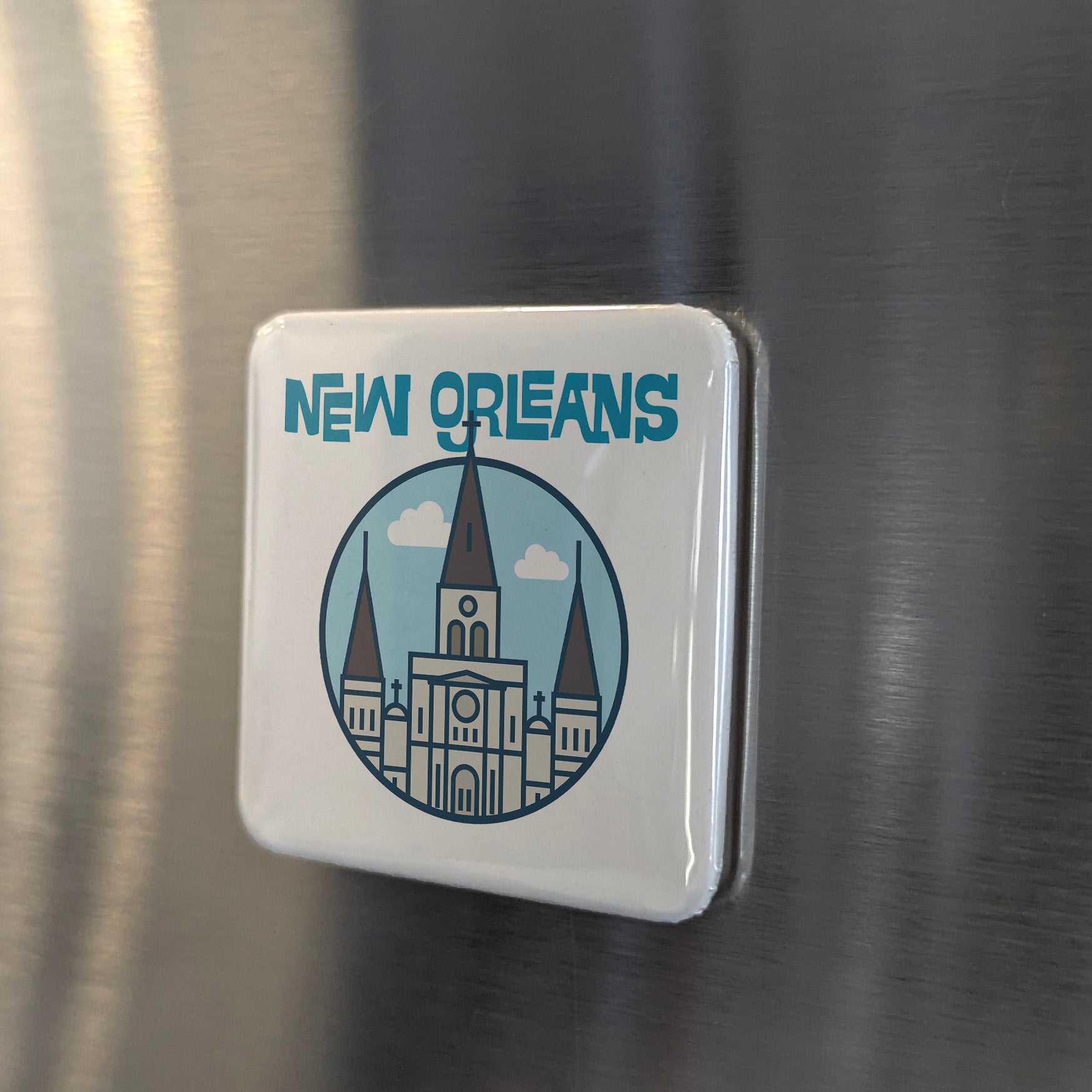 New Orleans Louisiana Magnet | Crescent City | 2×2 | Made in Canada - PhiloPerse
