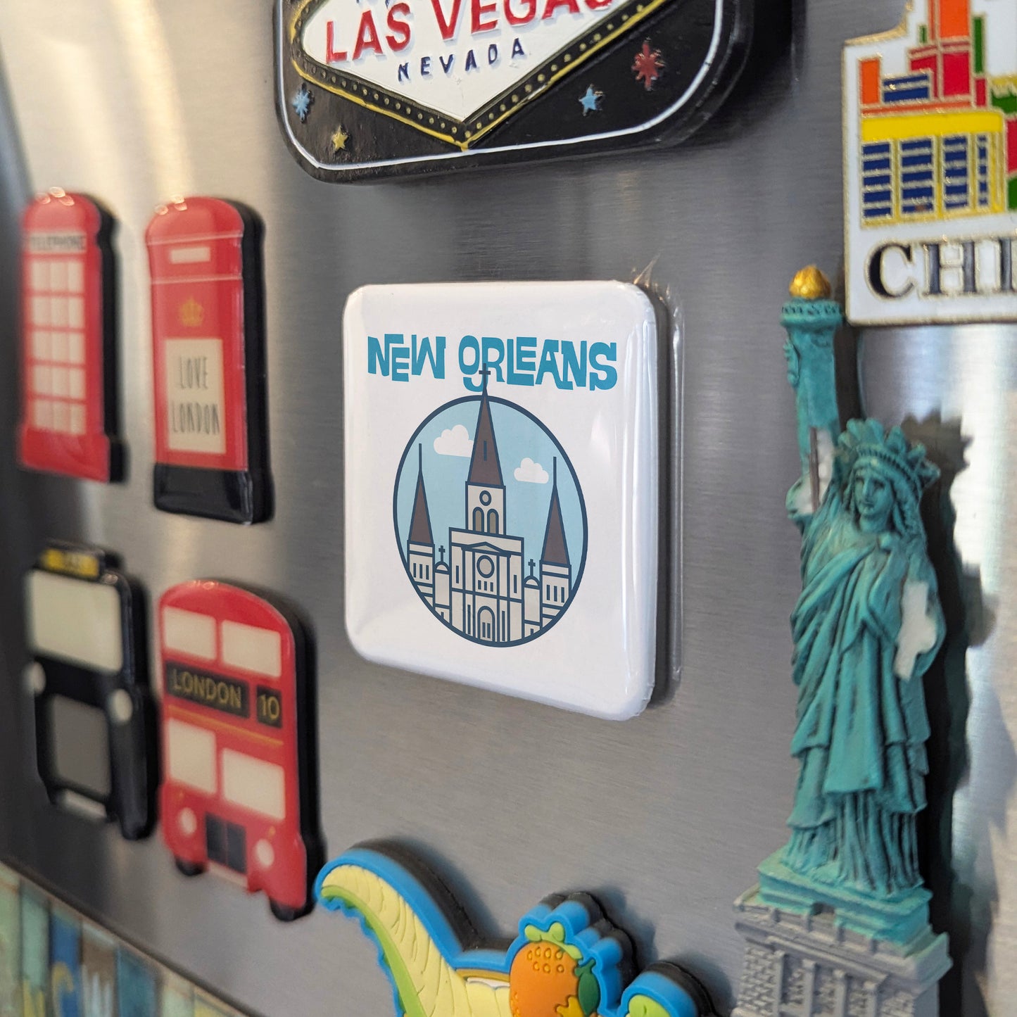 New Orleans Louisiana Magnet | Crescent City | 2×2 | Made in Canada - PhiloPerse