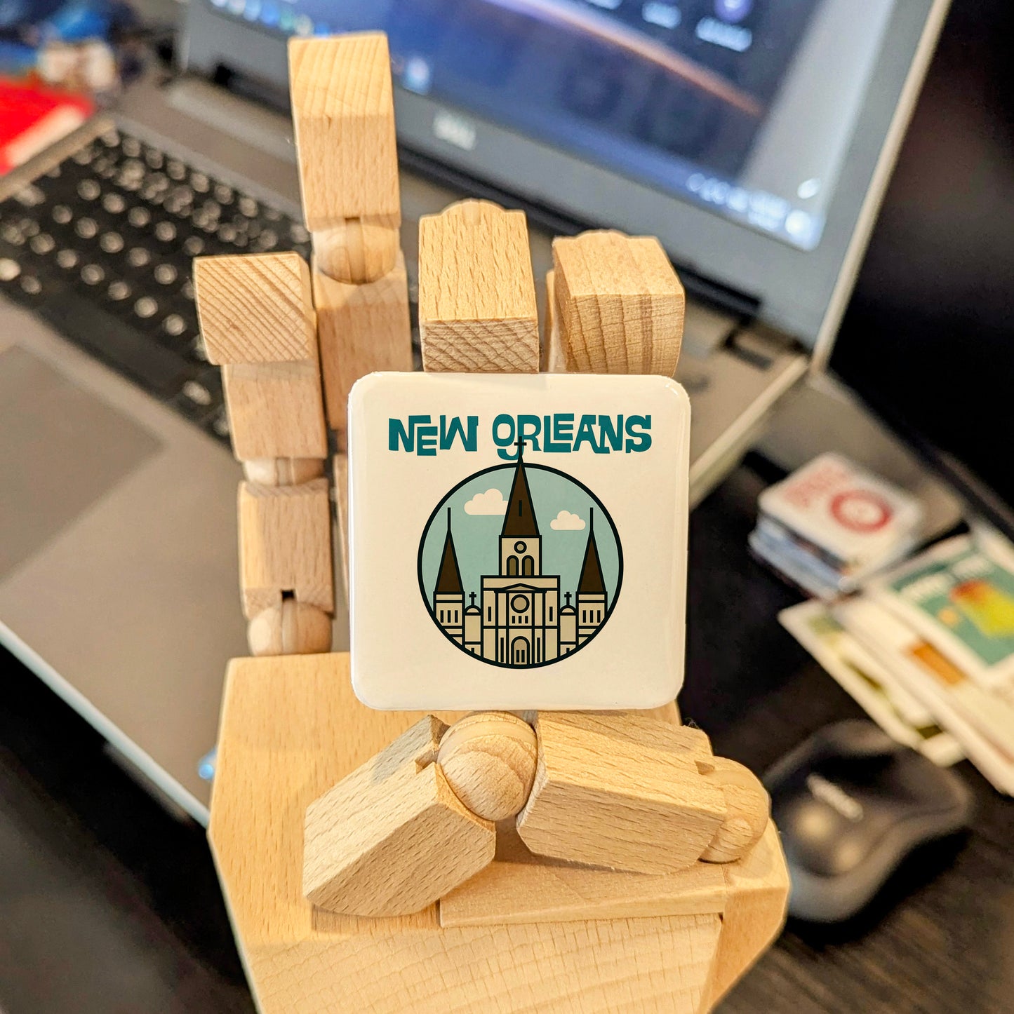 New Orleans Louisiana Magnet | Crescent City | 2×2 | Made in Canada - PhiloPerse