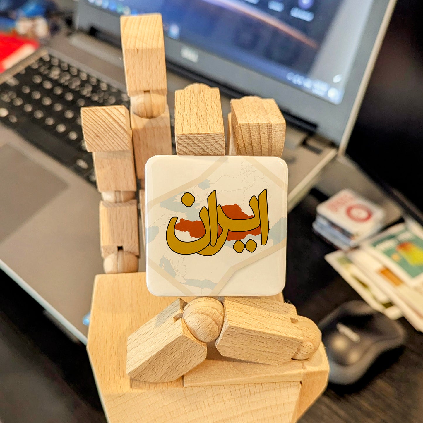 I R A N Typography Fridge Magnet - PhiloPerse