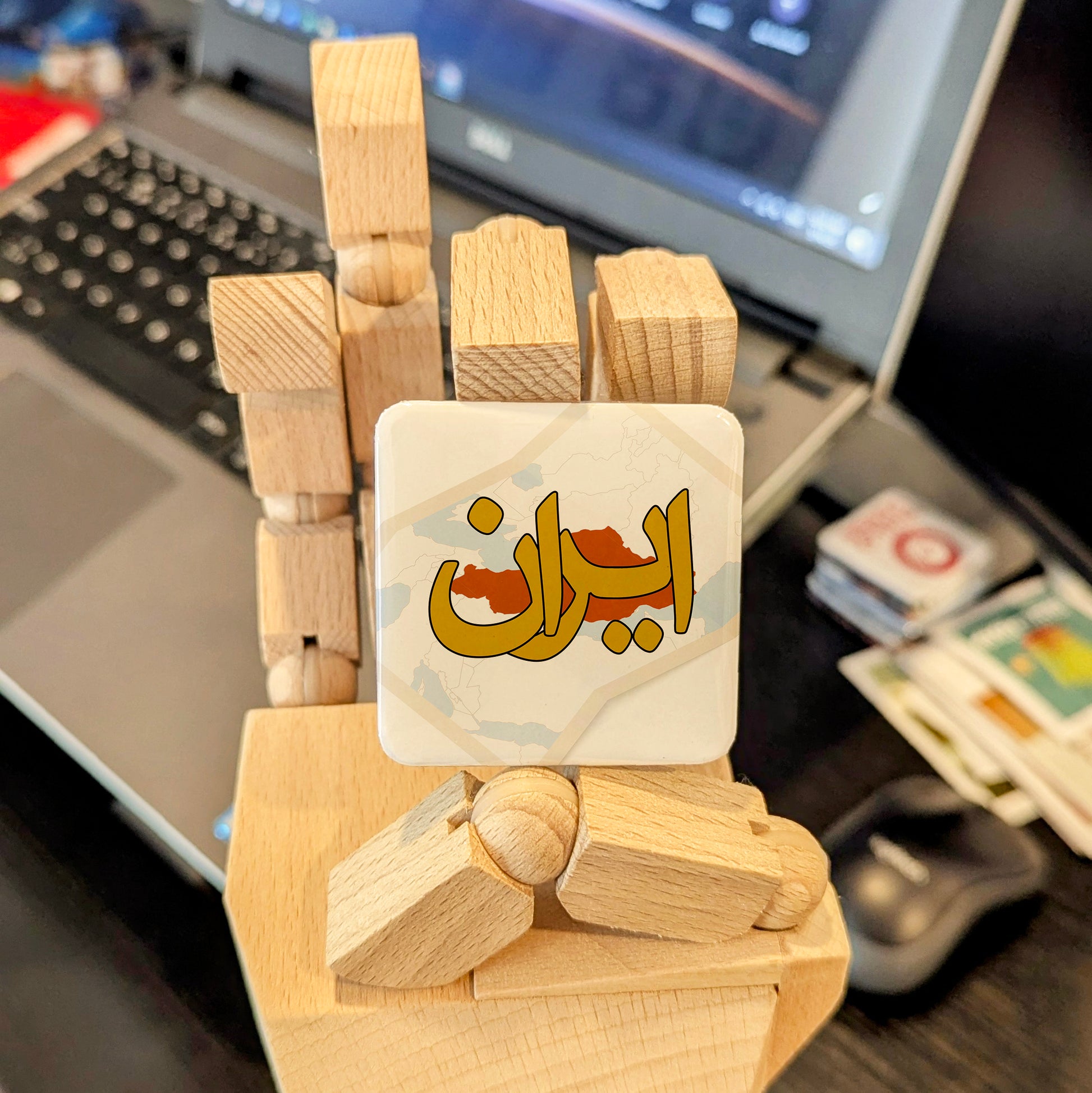 I R A N Typography Fridge Magnet - PhiloPerse