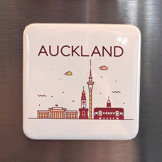 Auckland New Zealand Asia Magnet | City of Sails on the Waitemata Harbour | 2x2 | Made in Canada - PhiloPerse