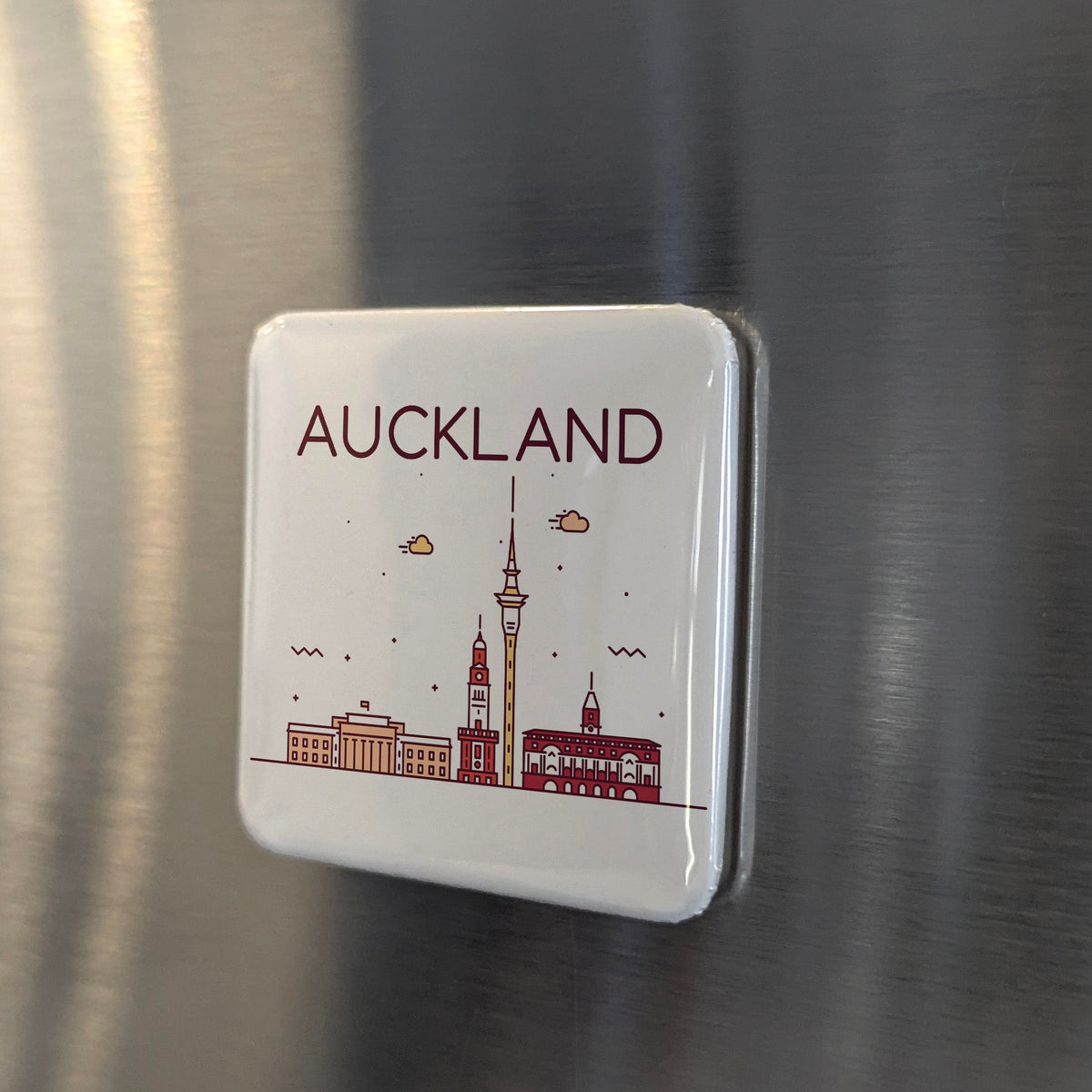 Auckland New Zealand Asia Magnet | City of Sails on the Waitemata Harbour | 2x2 | Made in Canada