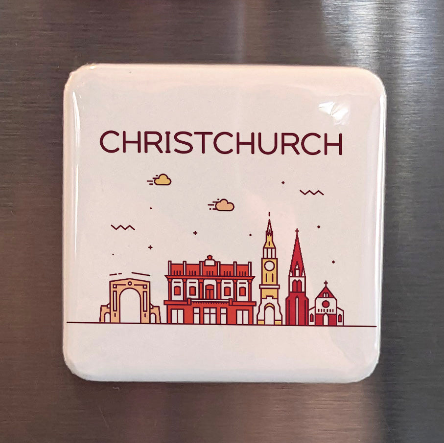 Christchurch New Zealand Oceania Magnet | Garden City of the Canterbury Plains | 2x2 | Made in Canada