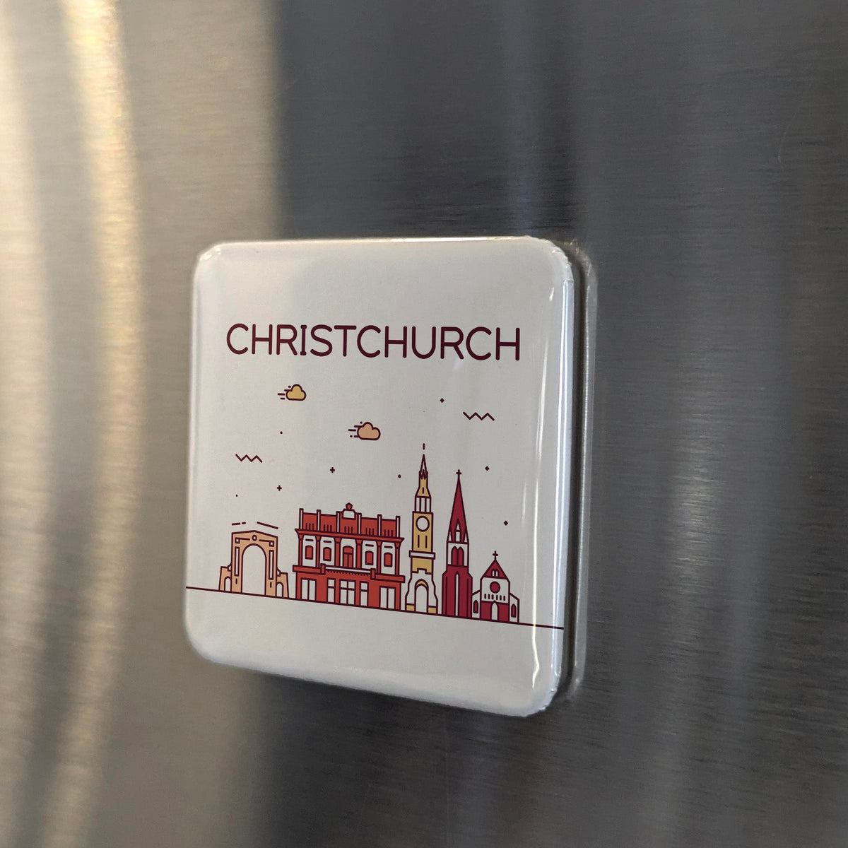 Christchurch New Zealand Oceania Magnet | Garden City of the Canterbury Plains | 2x2 | Made in Canada