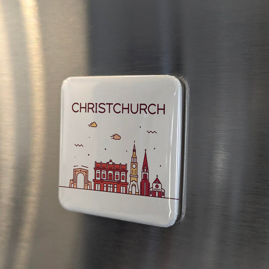 Christchurch New Zealand Oceania Magnet | Garden City of the Canterbury Plains | 2x2 | Made in Canada - PhiloPerse