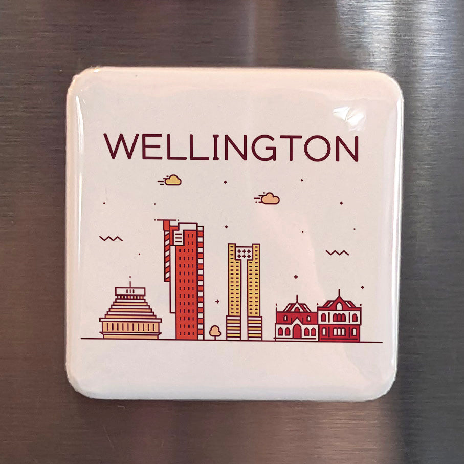 Wellington New Zealand Oceania Magnet | Windy Capital at the Bottom of the World | 2x2 | Made in Canada