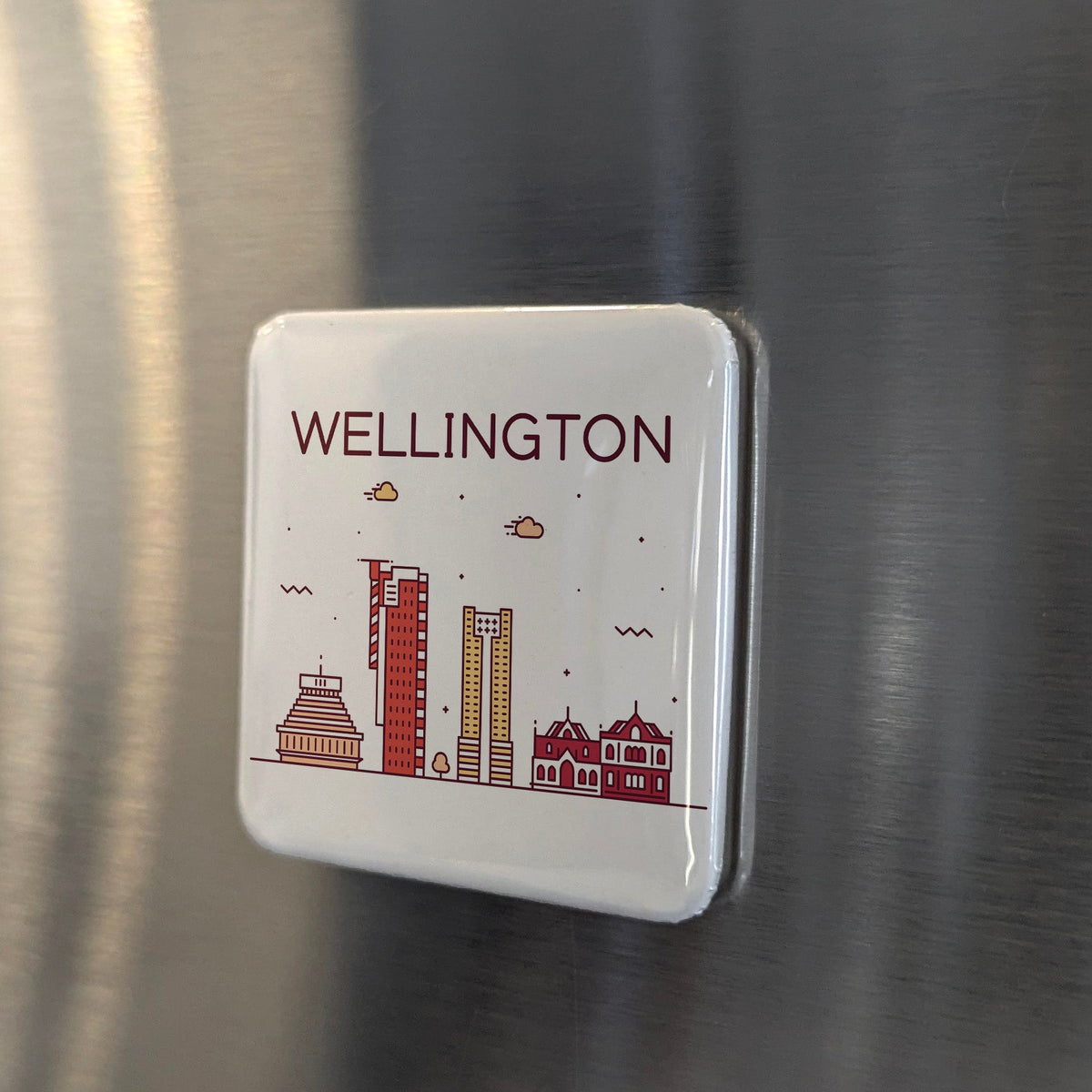 Wellington New Zealand Oceania Magnet | Windy Capital at the Bottom of the World | 2x2 | Made in Canada