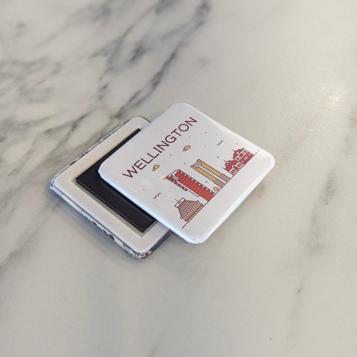 Wellington New Zealand Oceania Magnet | Windy Capital at the Bottom of the World | 2x2 | Made in Canada