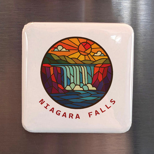 Niagara Falls Ontario Magnet | Rainbow Falls of the Niagara Gorge | 2x2 | Made in Canada - PhiloPerse