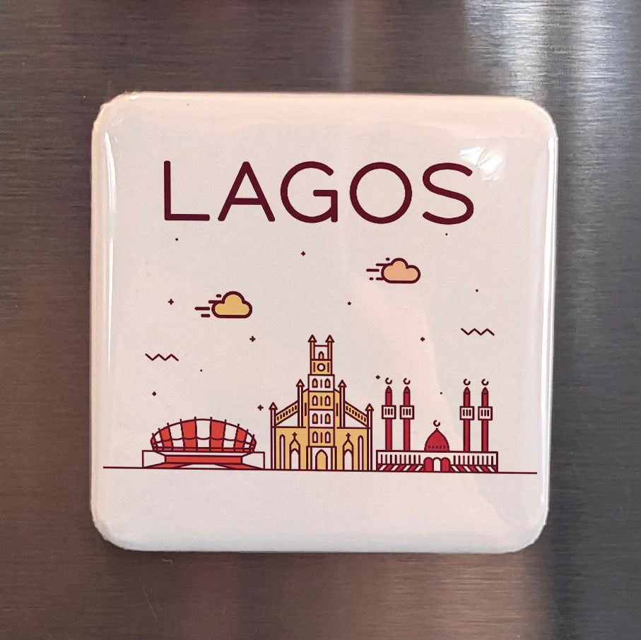 Lagos Nigeria Africa Magnet | Giant of Africa on the Atlantic | 2x2 | Made in Canada