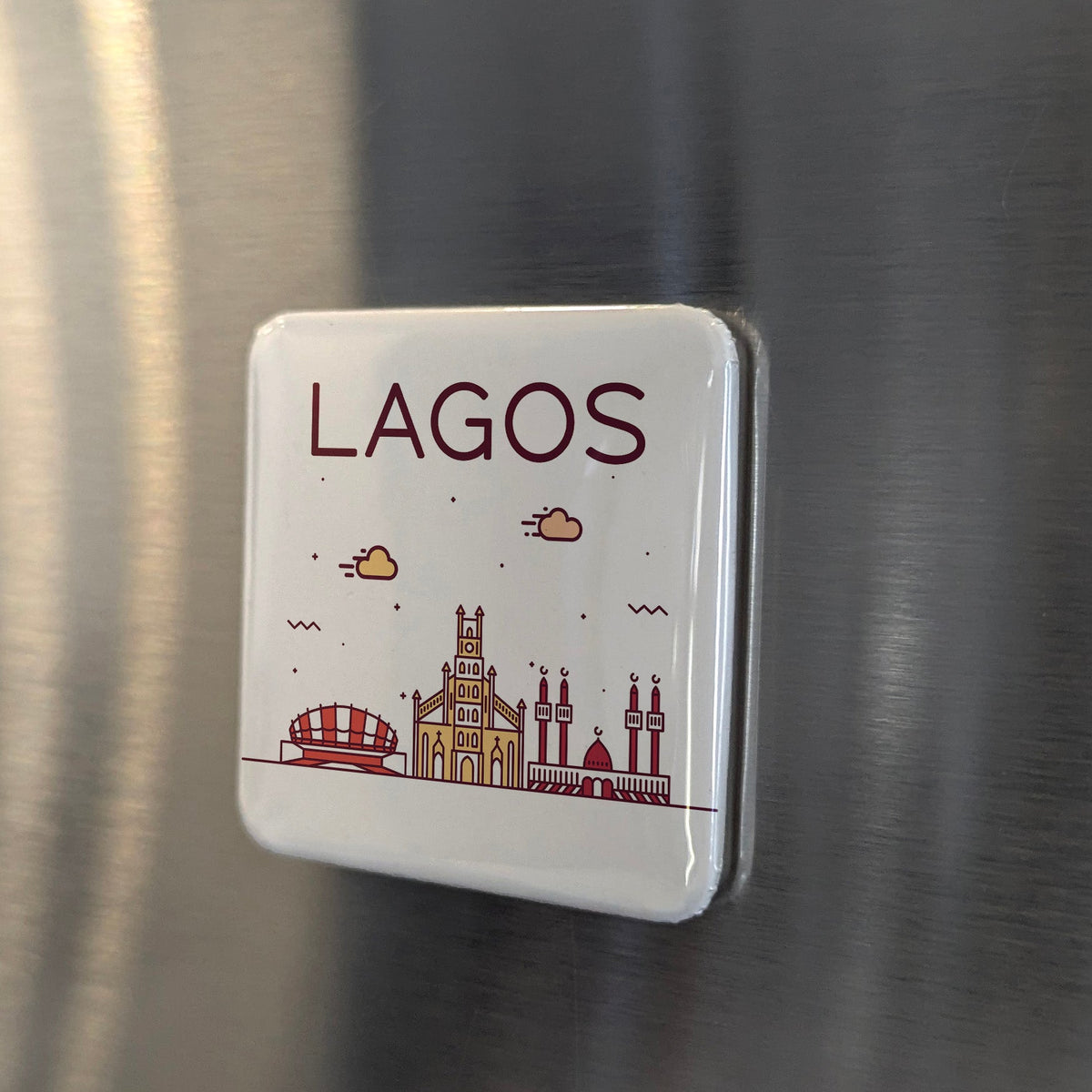Lagos Nigeria Africa Magnet | Giant of Africa on the Atlantic | 2x2 | Made in Canada