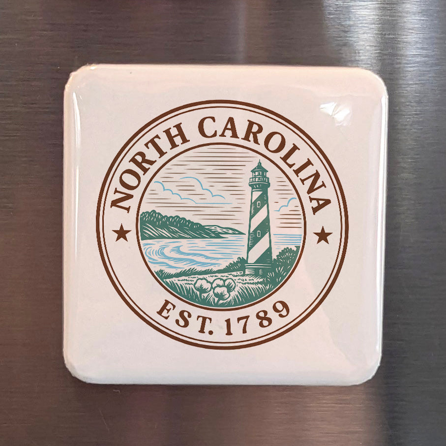 North Carolina Magnet | The Tar Heel State | 2×2 | Made in Canada - PhiloPerse