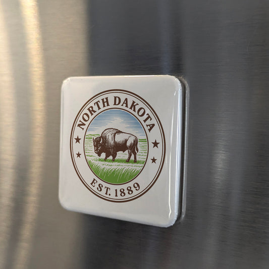 North Dakota Magnet | The Peace Garden State | 2×2 | Made in Canada - PhiloPerse