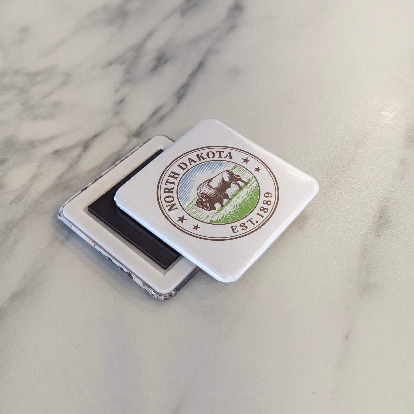 North Dakota Magnet | The Peace Garden State | 2×2 | Made in Canada - PhiloPerse