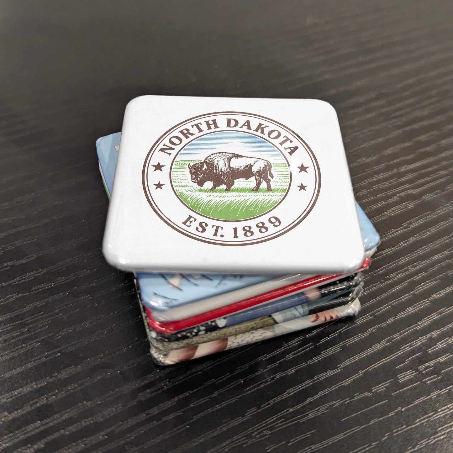 North Dakota Magnet | The Peace Garden State | 2×2 | Made in Canada - PhiloPerse