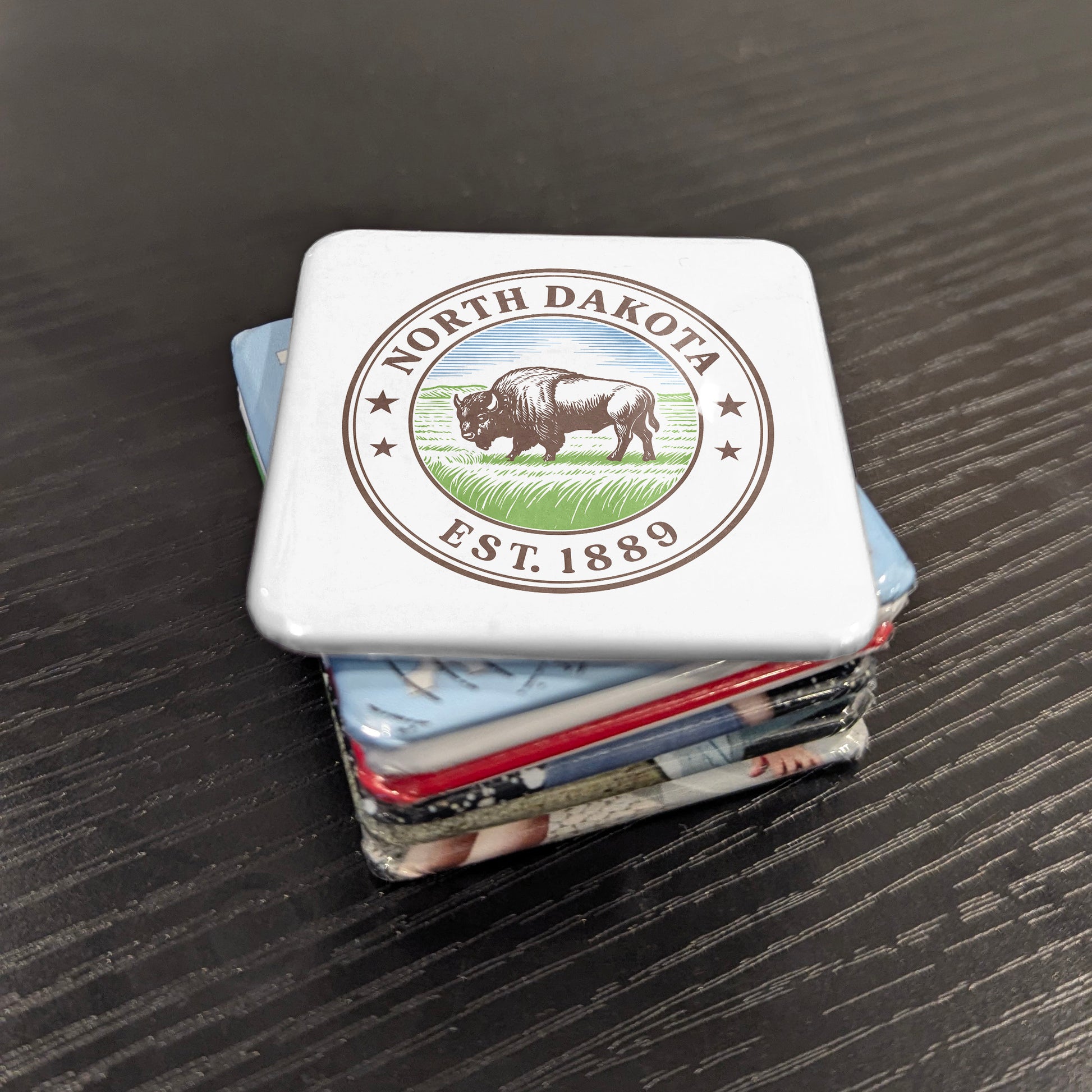 North Dakota Magnet | The Peace Garden State | 2×2 | Made in Canada - PhiloPerse