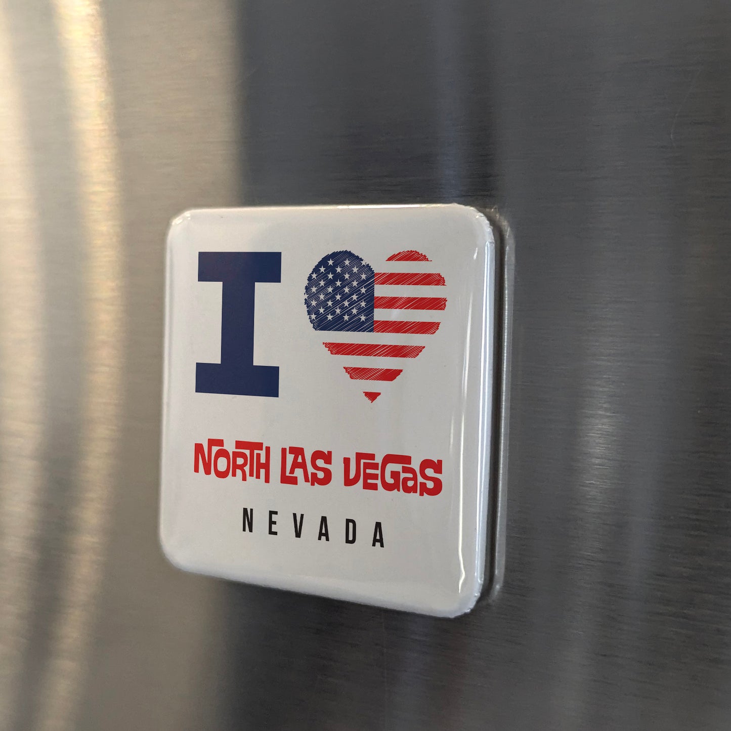 North Las Vegas Nevada Magnet | Silver State City | 2×2 | Made in Canada - PhiloPerse