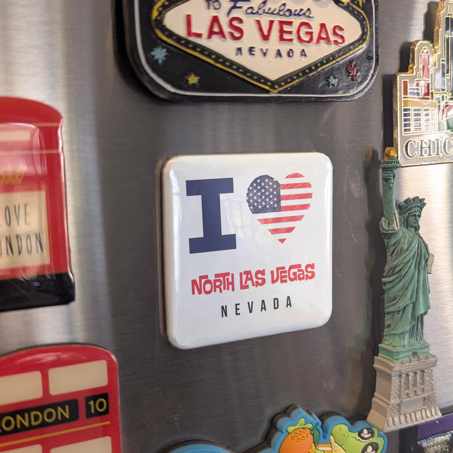 North Las Vegas Nevada Magnet | Silver State City | 2×2 | Made in Canada - PhiloPerse