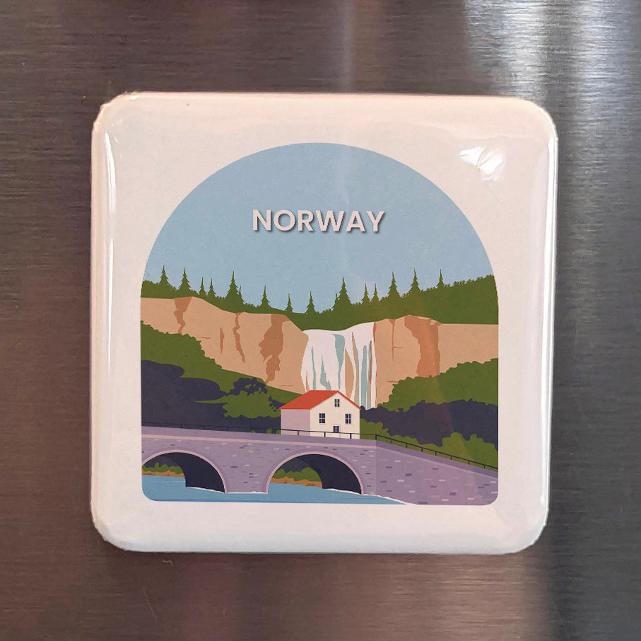 Norway Magnet | Land of the Midnight Sun, Fjords, and the Viking North | 2x2 | Made in Canada
