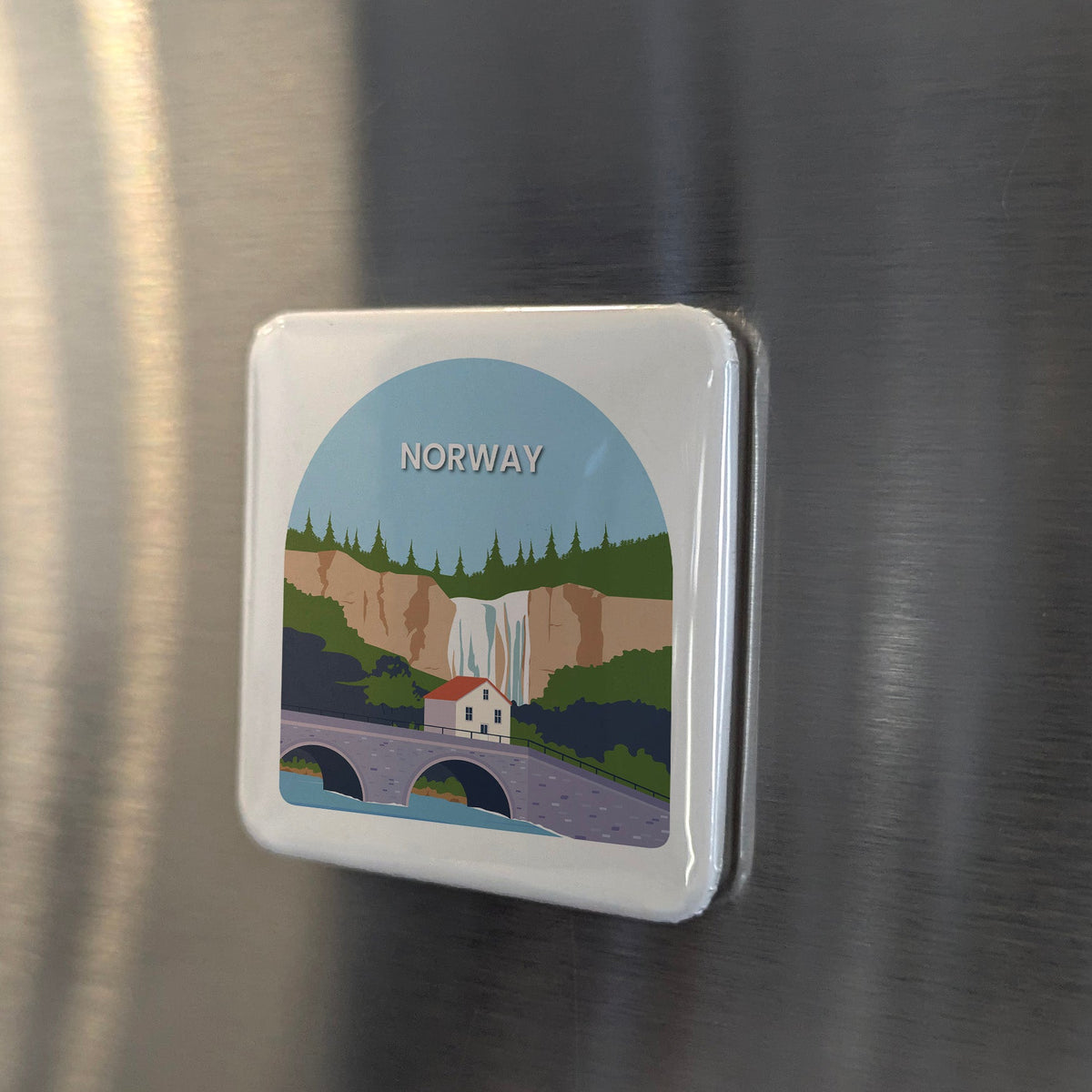 Norway Magnet | Land of the Midnight Sun, Fjords, and the Viking North | 2x2 | Made in Canada