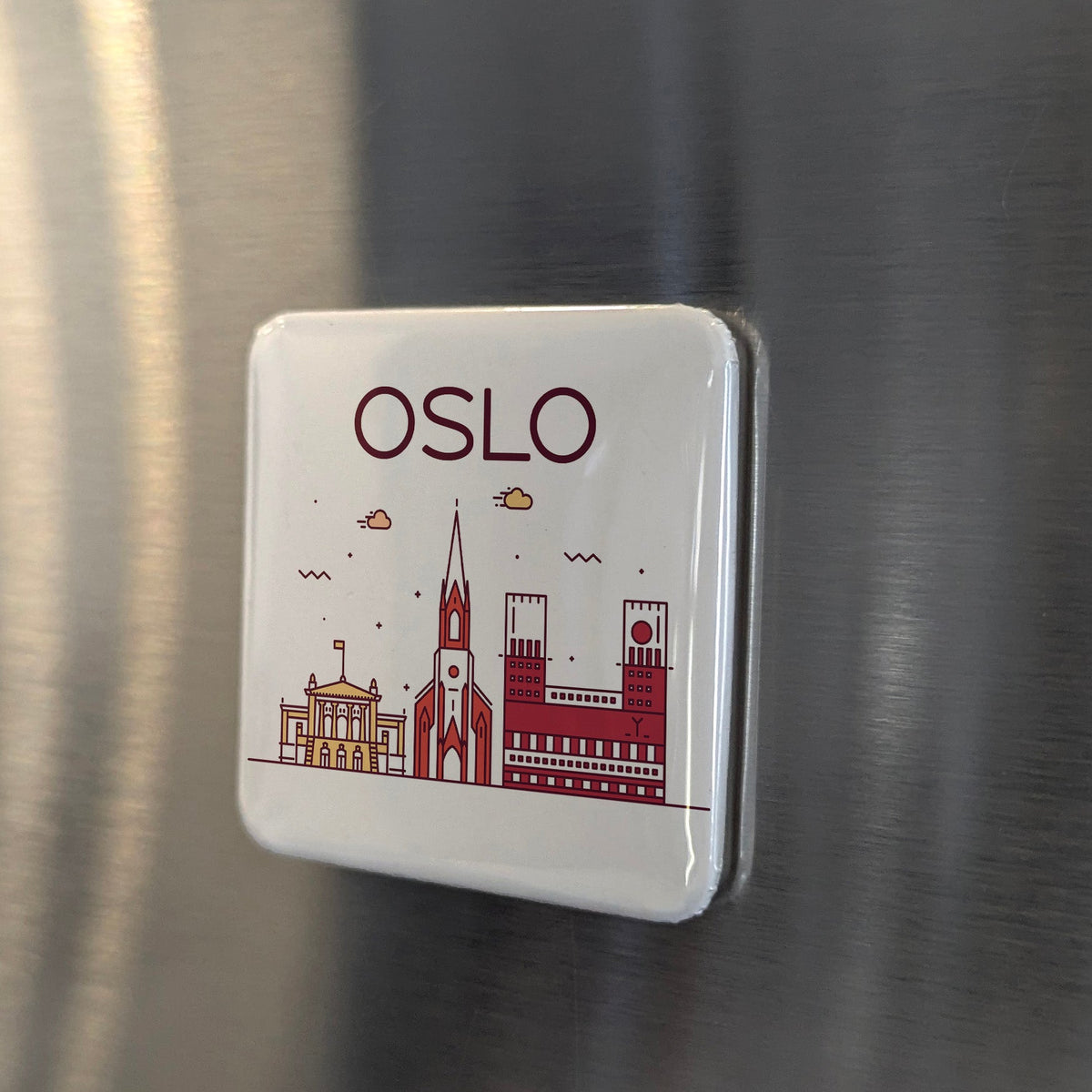 Oslo Norway Magnet | Viking Capital at the Head of the Oslofjord | 2x2 | Made in Canada