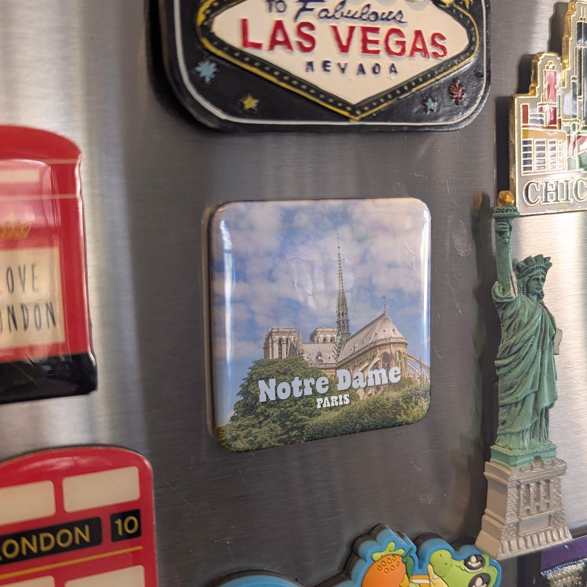 Notre Dame Skyline in Paris Fridge Magnet - PhiloPerse
