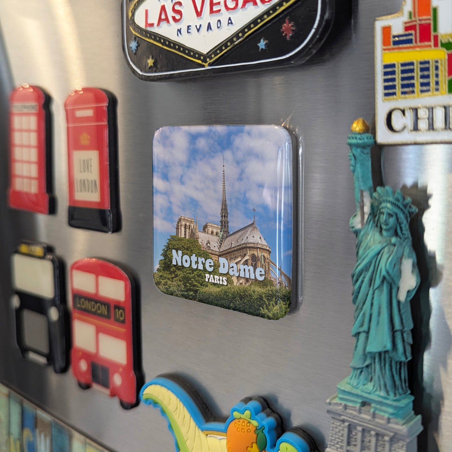 Notre Dame Skyline in Paris Fridge Magnet - PhiloPerse