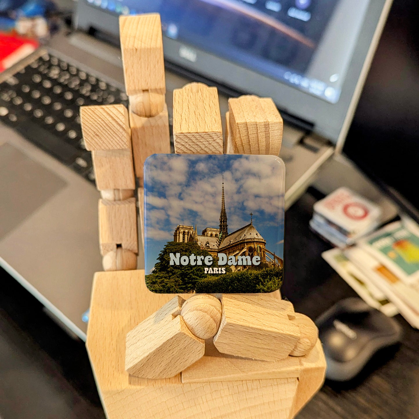 Notre Dame Skyline in Paris Fridge Magnet - PhiloPerse