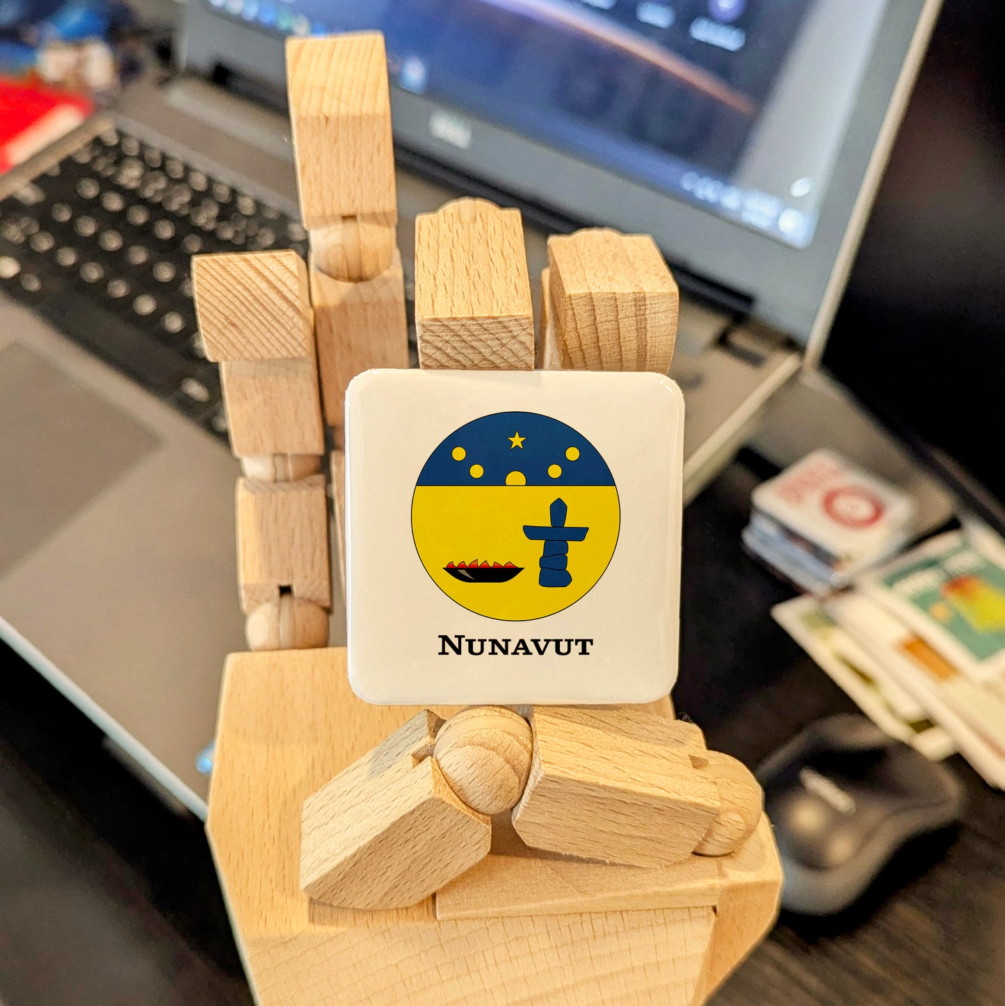 Nunavut Flag Fridge Magnet - PhiloPerse