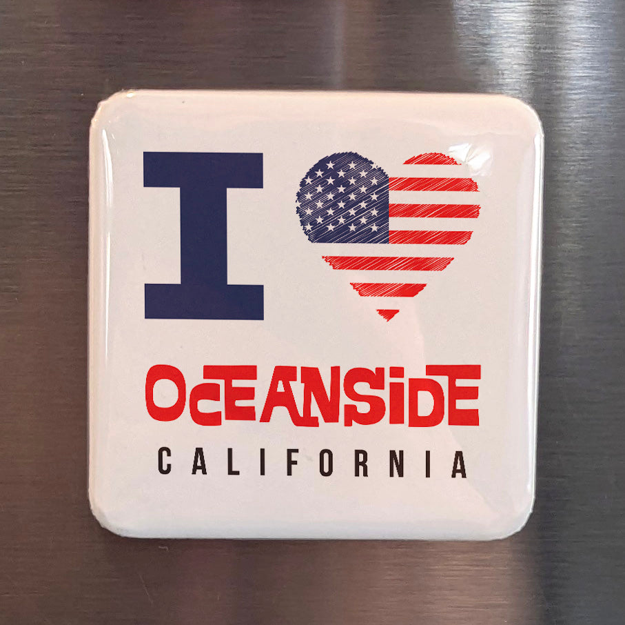 Oceanside California Magnet | Surf City USA | 2×2 | Made in Canada - PhiloPerse