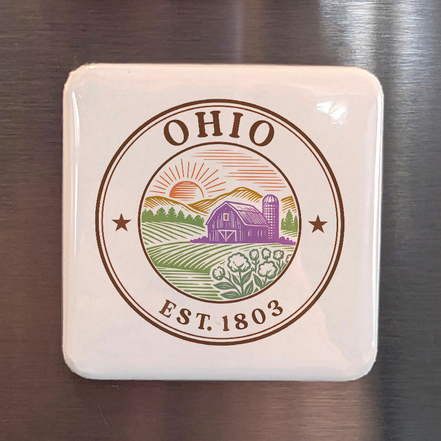 Ohio Magnet | The Buckeye State | 2×2 | Made in Canada - PhiloPerse