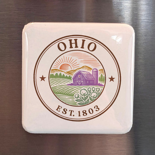Ohio Magnet | The Buckeye State | 2×2 | Made in Canada - PhiloPerse