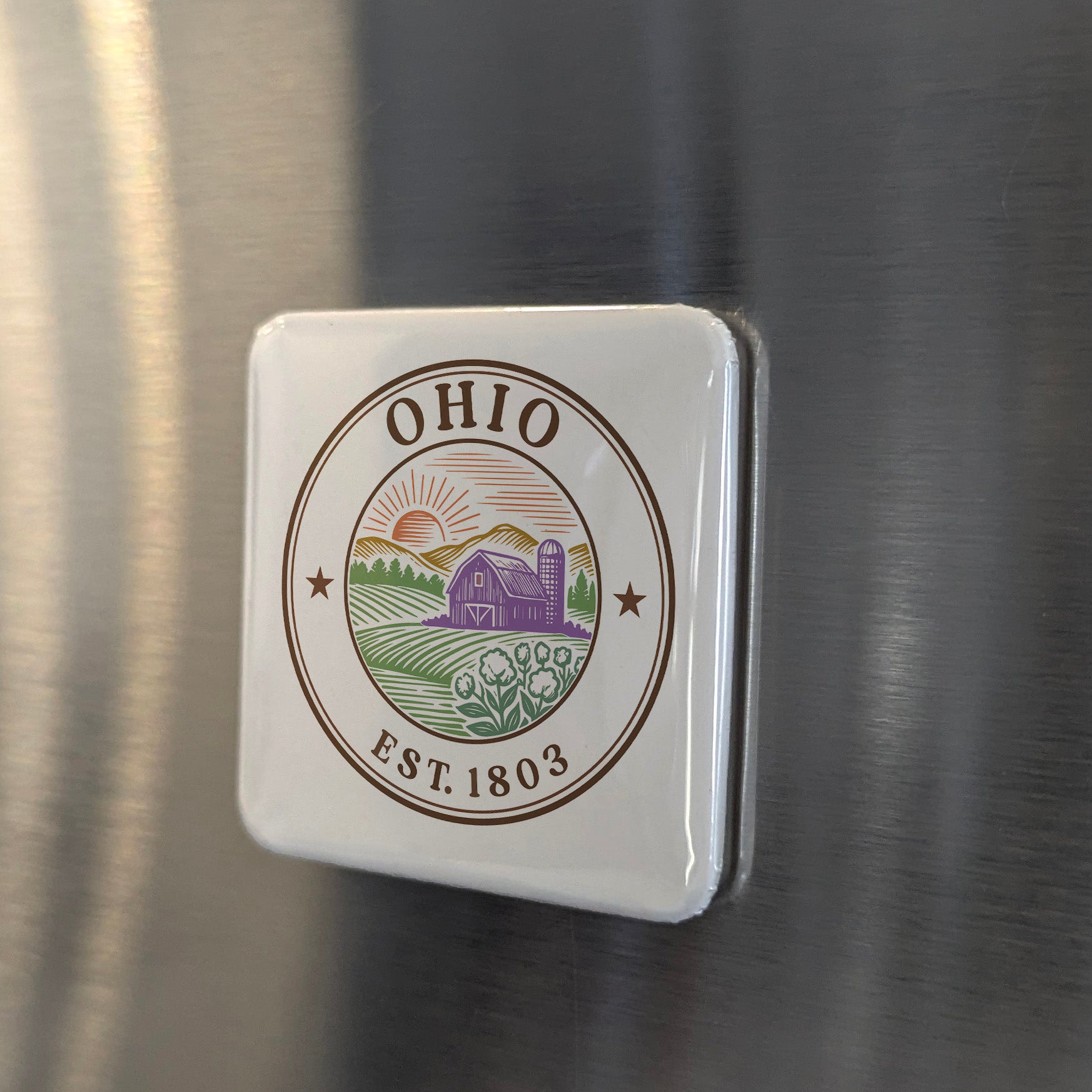 Ohio Magnet | The Buckeye State | 2×2 | Made in Canada - PhiloPerse