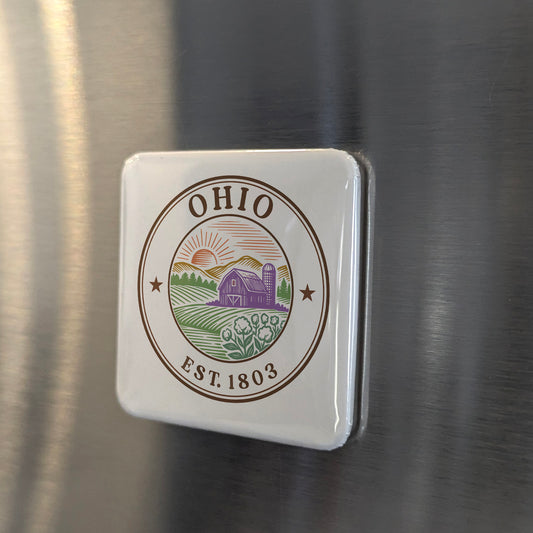 Ohio Magnet | The Buckeye State | 2×2 | Made in Canada - PhiloPerse