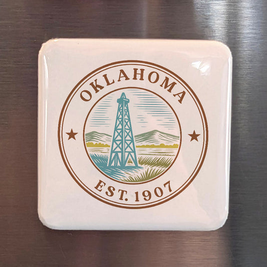 Oklahoma Magnet | The Sooner State | 2×2 | Made in Canada - PhiloPerse