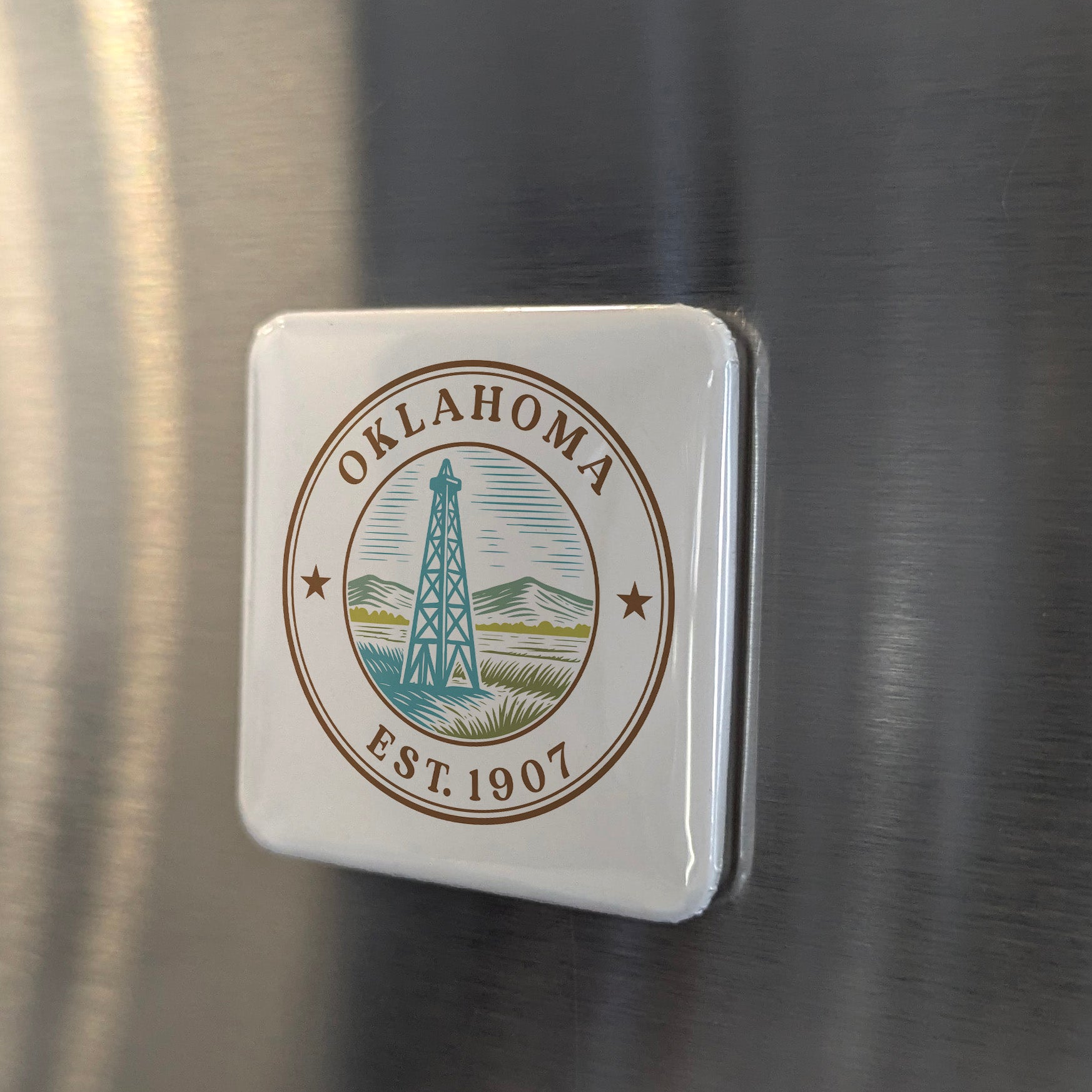 Oklahoma Magnet | The Sooner State | 2×2 | Made in Canada - PhiloPerse
