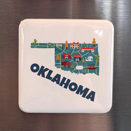 Oklahoma State Magnet | The Sooner State | 2x2 | Made in Canada - PhiloPerse