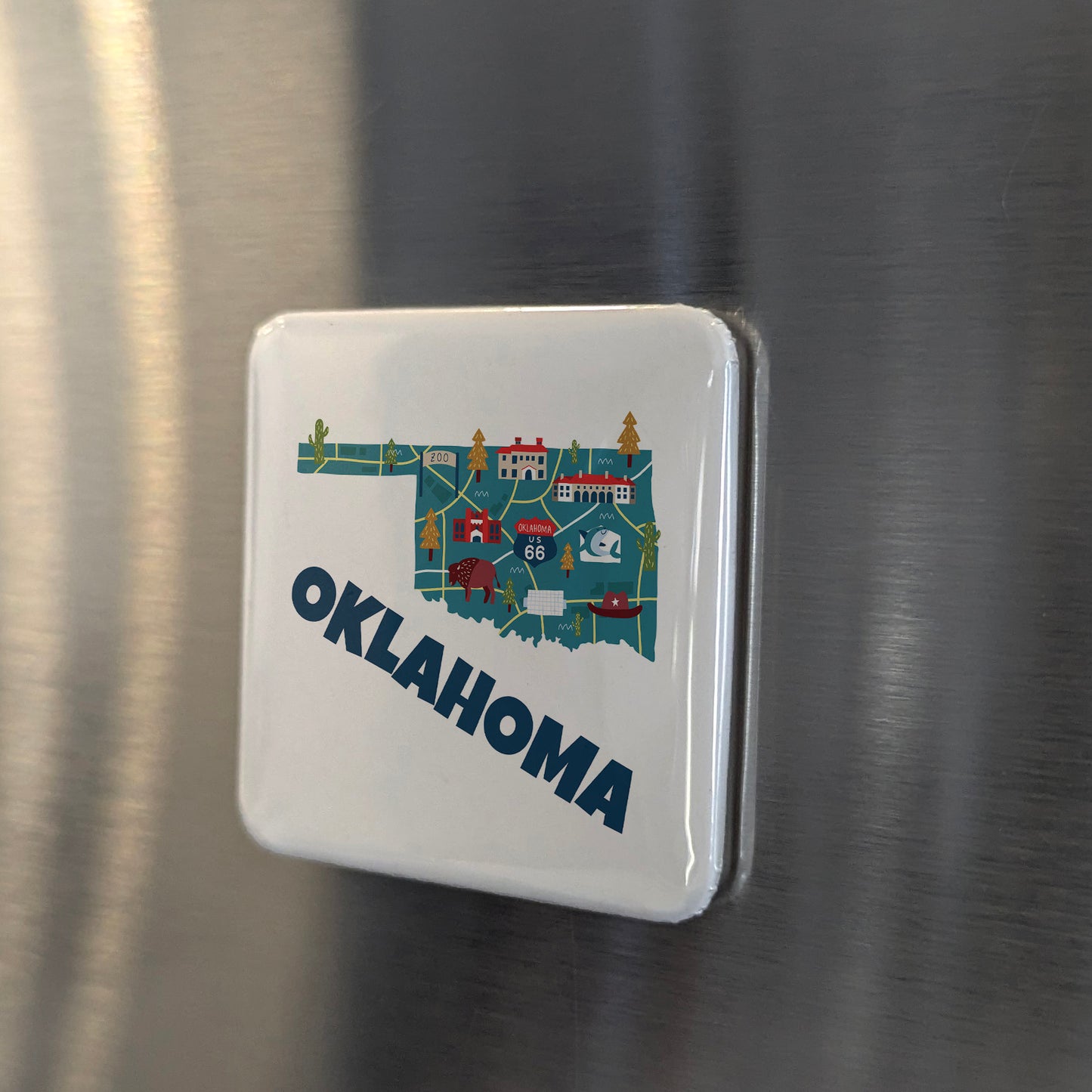 Oklahoma State Magnet | The Sooner State | 2×2 | Made in Canada - PhiloPerse