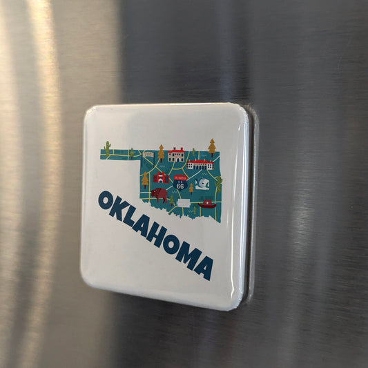 Oklahoma State Magnet | The Sooner State | 2x2 | Made in Canada - PhiloPerse