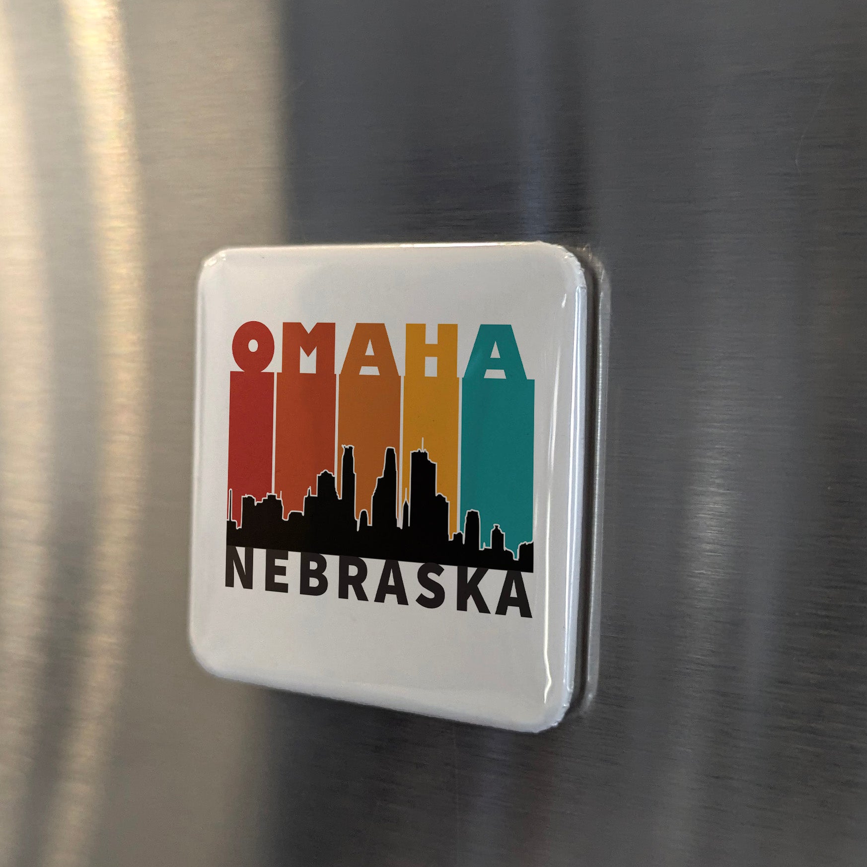 Omaha Nebraska Magnet | Gateway to the West | 2×2 | Made in Canada - PhiloPerse